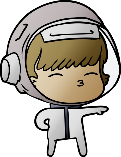 Bir insan tarafından çizilmiş meraklı astronot çizgi filmi.