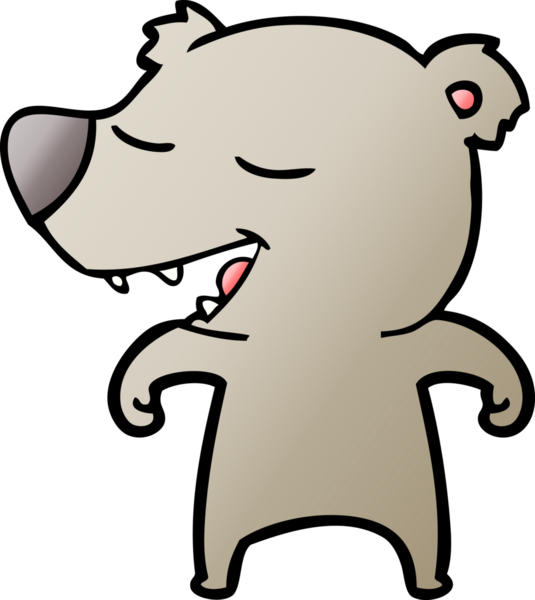 Bir insan tarafından çizilmiş çizgi film ayısı.