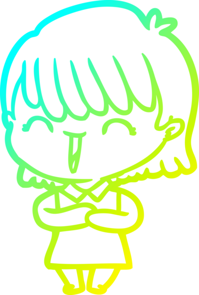 Bir insan tarafından çizilmiş bir karikatür kadın çizimi.