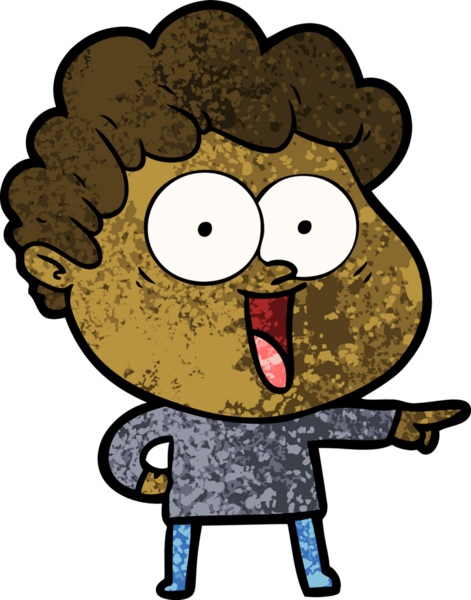 Bir insan tarafından çizilmiş mutlu bir adam.