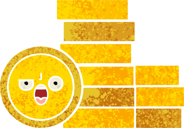 Bir insan tarafından çizilmiş paraların retro illüstrasyon tarzı karikatürü