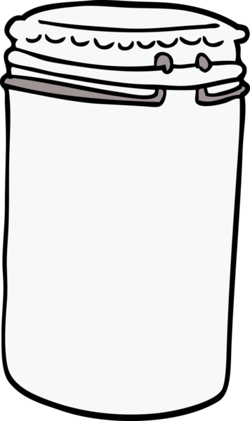 Bir insan tarafından çizilmiş karalama saklama kavanozu.