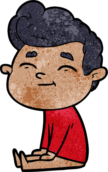 Bir insan tarafından çizilmiş mutlu çizgi film adamı.