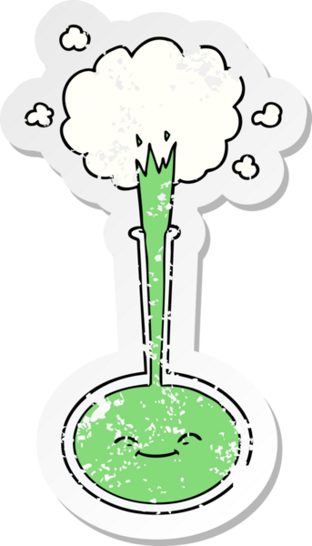 Bir insan tarafından çizilen kimyasal reaksiyonun sıkıntılı çıkartması.