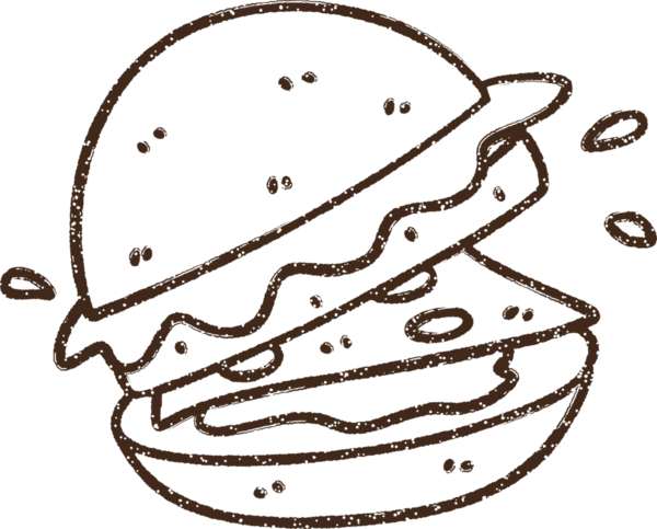 Bir insan tarafından çizilmiş Burger Kömürü