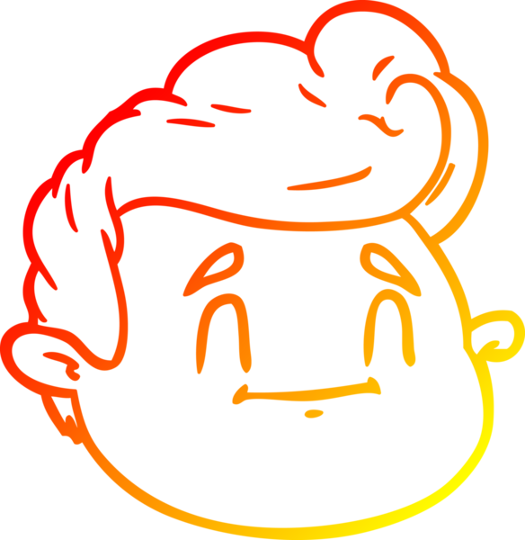 Bir insan tarafından çizilen çizgi film karakterinin sıcak çizgi çizimi