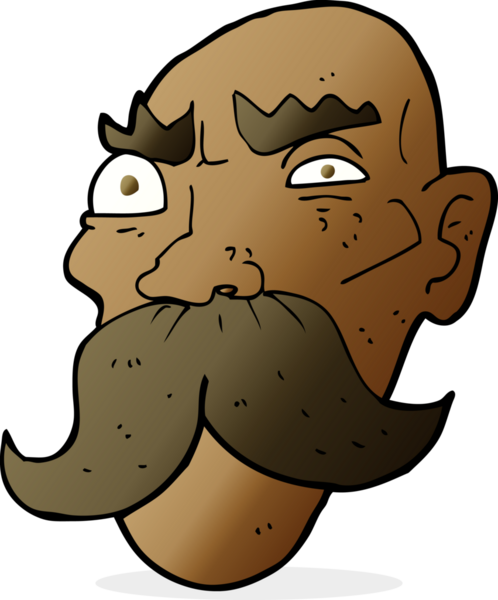 Bir insan tarafından çizilmiş kızgın yaşlı bir adam.