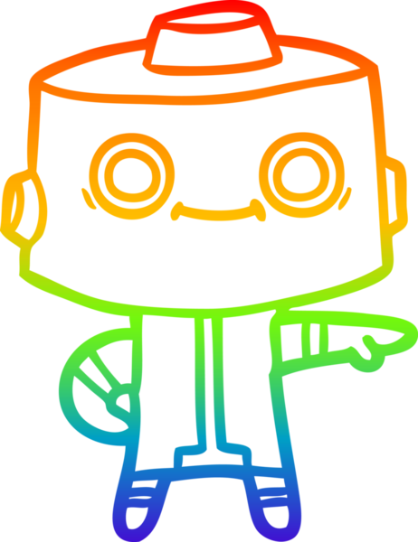 gökkuşağı gradyan çizgisi bir insan tarafından çizilmiş robot çizgi