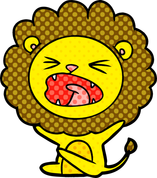 Bir insan tarafından çizilen aslan öfke nöbeti.