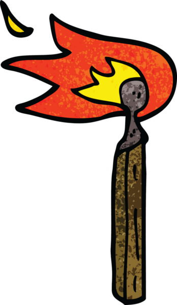 karikatür yakma kibriti bir insan tarafından çizildi