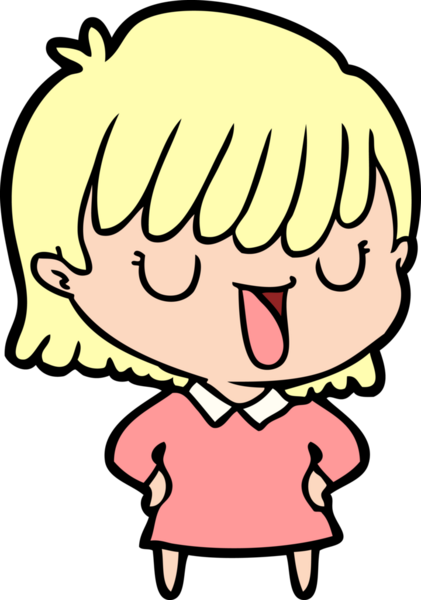 Bir insan tarafından çizilmiş karikatür kadın.