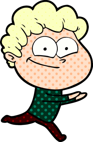 Bir insan tarafından çizilmiş mutlu bir adam.