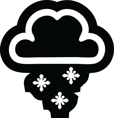 Bir insan tarafından çizilmiş kar bulutu simgesi