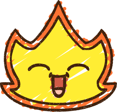 Bir insan tarafından çizilen Mutlu Ateş Tebeşiri