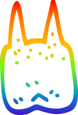 Bir insan tarafından çizilen çizgi film dişinin gradyan çizimi.