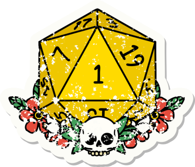 Doğal bir zarın grunge sticker 'ı bir insan tarafından çizilmiş çiçek elementleriyle yuvarlanıyor.