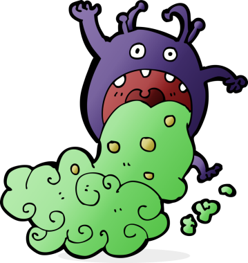 Bir insan tarafından çizilmiş iğrenç bir canavar.