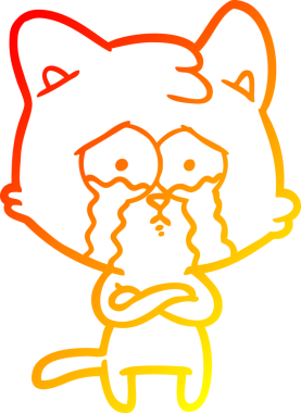 Bir insan tarafından çizilmiş, ağlayan bir karikatür çizimi.