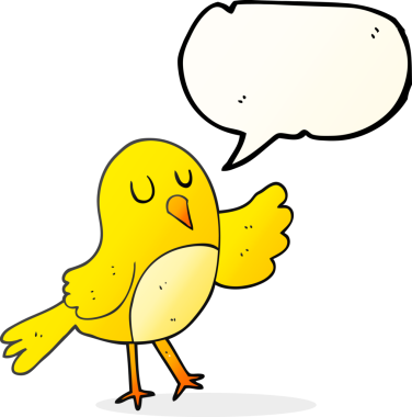 Bir insan tarafından çizilmiş serbest konuşma balonu karikatür kuşu