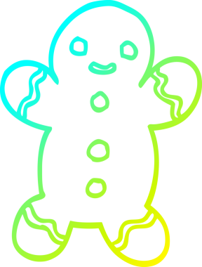 Bir insan tarafından çizilmiş bir zencefilli kurabiye çizimi.