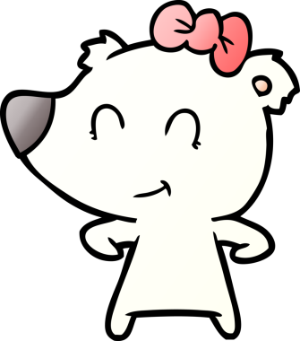 Bir insan tarafından çizilmiş kutup ayısı karikatürü