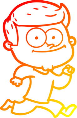 Bir insan tarafından çizilmiş mutlu bir adamın çizgi çizimi.