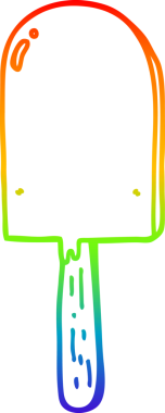 gökkuşağı gradyanı çizimi bir insan tarafından çizilmiş bir lolipop