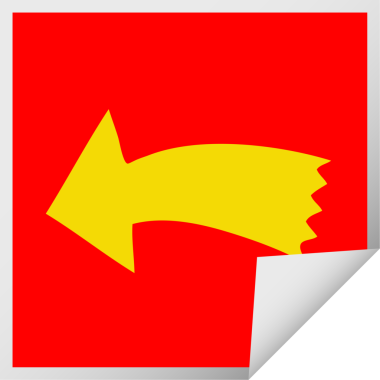 Bir insan tarafından çizilmiş kare soyulmuş tuhaf çizgi film oku.