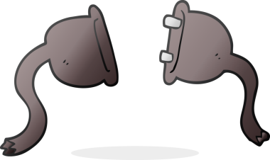 Bir insan tarafından çizilmiş karikatür elektrik prizleri