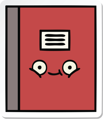 Bir insan tarafından çizilmiş şirin bir çizgi roman çıkartması.