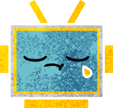 Bir insan tarafından çizilmiş robot kafasının retro çizim tarzı karikatürü