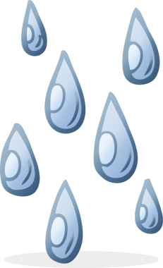 Bir insan tarafından çizilmiş serbest çizim yağmur damlaları