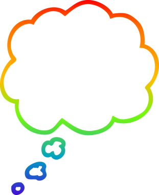 gökkuşağı gradyan çizgi çizimi bir insan tarafından çizilmiş bir çizgi ifade kabarcığı