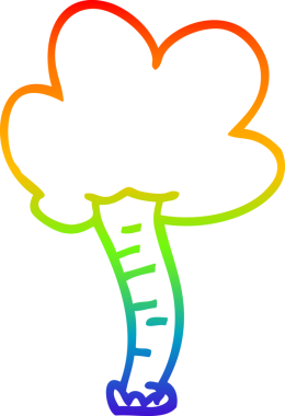 gökkuşağı gradyan çizgisi bir insan tarafından çizilmiş bir çizgi ağaç