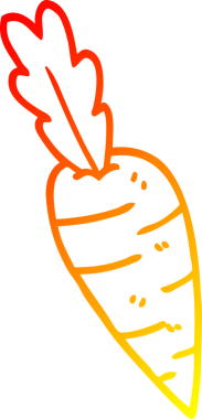 Bir insan tarafından çizilmiş havuç çizgi çizimi.