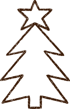 Bir insan tarafından çizilmiş Noel Ağacı Kömürü