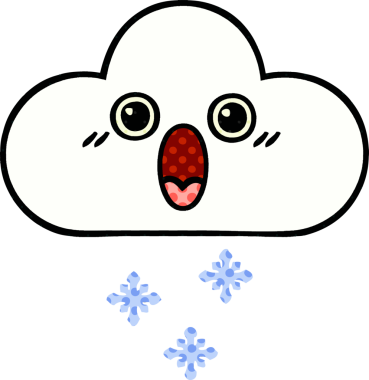 Bir insan tarafından çizilmiş bir kar bulutu çizgi filmi.