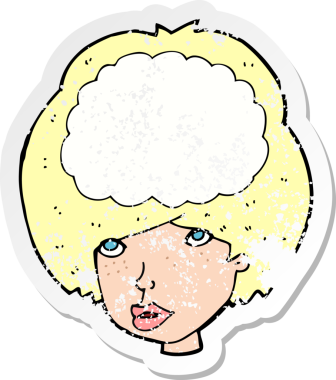 Bir insan tarafından çizilmiş boş kafalı bir karikatürün gerilimli yapıştırması.