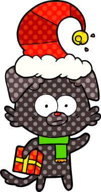 Bir insan tarafından çizilmiş sinirli köpek çizgi filmi.