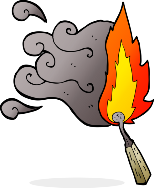 Bir insan tarafından çizilmiş kibrit çöpü.