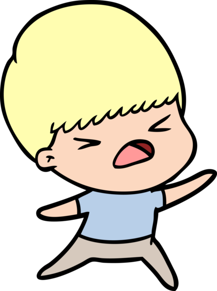 Çizgi film bir insan tarafından çizilmiş stresli adam