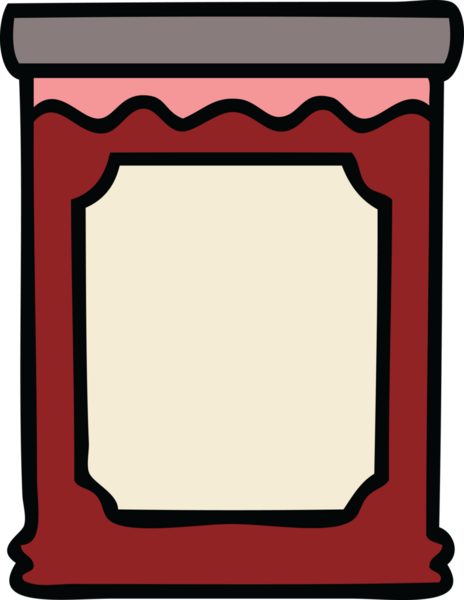 Bir insan tarafından çizilmiş el çizimi yabanmersini reçeli.