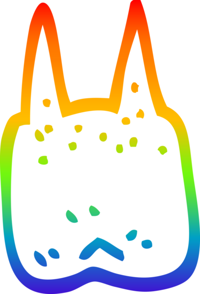 Bir insan tarafından çizilen çizgi film dişinin gradyan çizimi.