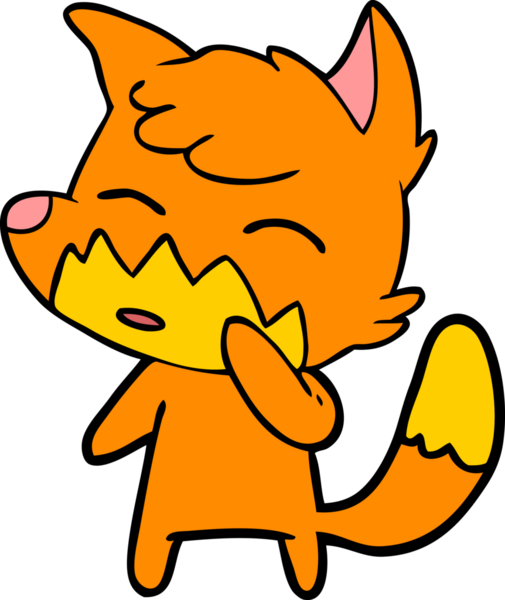 bir insan tarafından çizilmiş tilki çizgi filmi