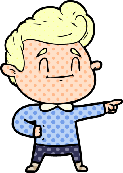 Bir insan tarafından çizilmiş mutlu çizgi film adamı.