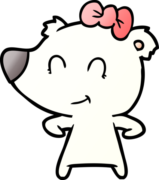 Bir insan tarafından çizilmiş kutup ayısı karikatürü