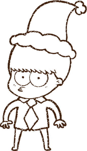 Bir insan tarafından çizilmiş Noel Adamı Kömürü
