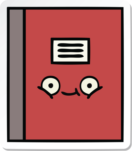 Bir insan tarafından çizilmiş şirin bir çizgi roman çıkartması.