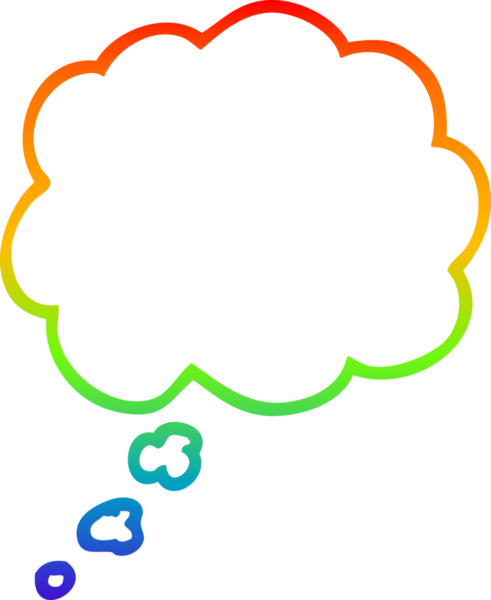 gökkuşağı gradyan çizgi çizimi bir insan tarafından çizilmiş bir çizgi ifade kabarcığı