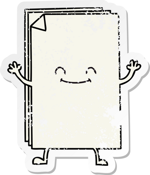 Bir insan tarafından çizilmiş garip bir el çiziminin sıkıntılı çıkartması.